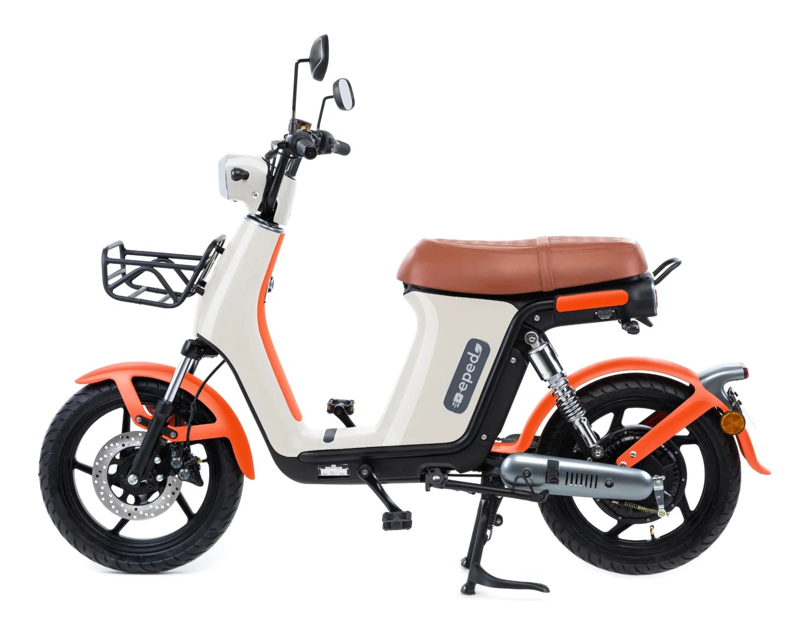 EPED Swift two-seat in cream and orange, side view